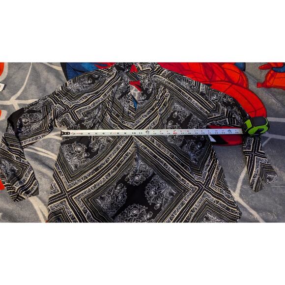 Free People Size S Women's Walking On A Dream Tunic Blouse Black Cutout Boho - Picture 8 of 9